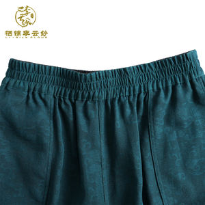 Xiangyun fil nouveau chinois mûrier soie écologique été plat avant large pantalon femmes Style chinois - Product Image 3
