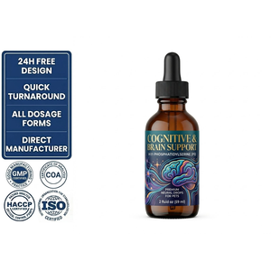 Gouttes de soutien cérébral cognitif avec phosphatidylsérine pour la mémoire et la réactivité chez les chiens seniors GMP ISO COA - Product Image 1