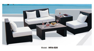 Scava fuori del <span class=keywords><strong>giardino</strong></span> esterno divano set rattan mobili in alluminio <span class=keywords><strong>bianco</strong></span> divano esterno HFA-021 - Product Image 5