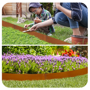 Bordure de jardin en acier Corten, bordure paysagère en acier patinable pour parc extérieur - Product Image 5
