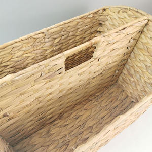 Cestino in Rattan a buon mercato all'ingrosso canna di legno Set di immagazzinaggio in tessuto <span class=keywords><strong>nero</strong></span> di cestini di <span class=keywords><strong>vimini</strong></span> per decorazioni da parete Boho - Product Image 6