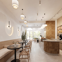 Meubles de magasin de café personnalisé haut de gamme présentoir de comptoir de magasin de beignets conception de décoration de magasin de boulangerie moderne