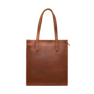 Bolso de Mano Personalizado de Cuero Genuino, Bolso Tote de Cuero Crazy Horse de Lujo para Mujer - Product Image 1
