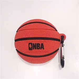 3D moda basketbol futbol silikon Airpods için kapak toptan kulakiçi Apple hava pod 2 için şarj kutusu durumda