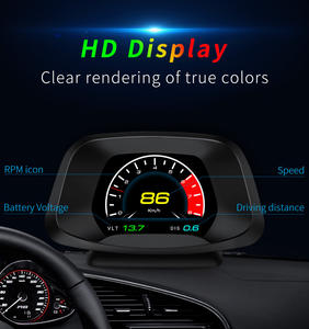 WiiYii P19 OBD + GPS çift sistemleri ölçer metre dijital ekran OBD2 HUD ölçer kilometre su ve yağ sıcaklığı RPM Head up Display - Product Image 4