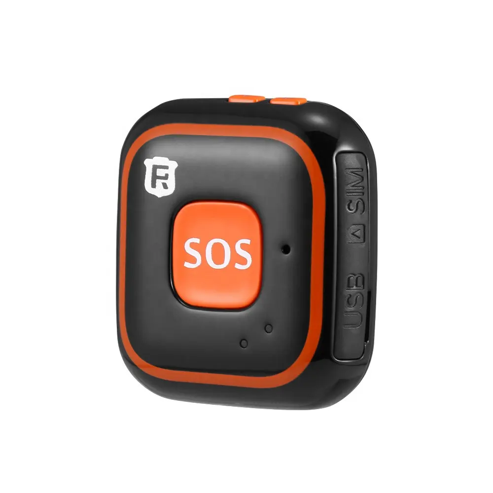 2G SOS call and fall detection mini personal GPS tracker for senior care and urgent help for elderly