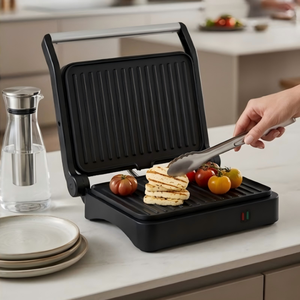 Prensa para Panini Eléctrica Multifuncional de Doble Voltaje, Antiadherente, para Asar Bistecs y Sándwiches, Uso Doméstico, Comercial y al Aire Libre - Product Image 5