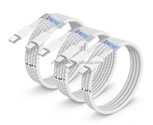 Nylon Braided 240W USB C to USB C <b>Cable</b> TYPE C Fast <b>Charging</b> <b>Cable</b> for iPhone 16 15 Samsung Android <b>Charging</b> Data Transfer <b>Cable</b> - Product Image 3