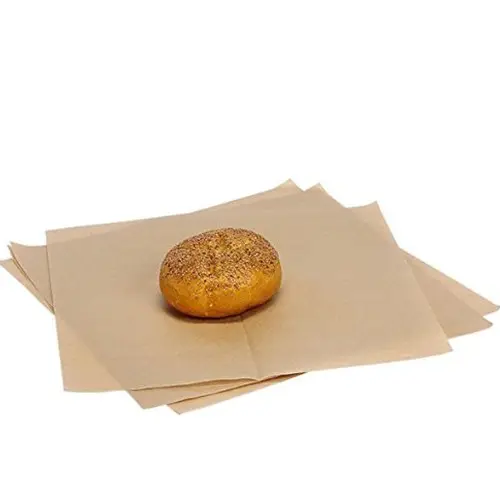 Kunden spezifisches Design fett dichtes Sandwich papier, das Hamburger Kraft-Lebensmittel-Geschenk papier blätter ein wickelt