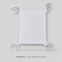 Soporte de Ventana con Ventosas para Starlink Mini de Tuochi, Carcasa de Silicona Blanca, 4 Ventosas, Instalación sin Herramientas para Ventanas de Auto/RV/Hogar
