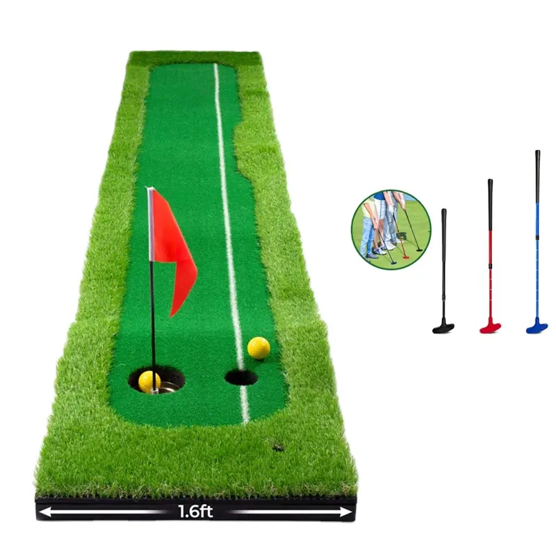 Fabriek Groothandel Golf Putting Mat Draagbare Golf Putting Green Golf Mat Praktijk Putting Met Line Piste Voor Gebruik Binnenshuis