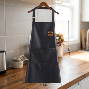 Tablier de cuisine unisexe confortable en cuir PU imperméable de haute qualité, personnalisable avec motif café, accessoires de travail - Product Image 3