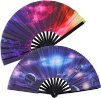 Éventails en bambou personnalisés imprimés, nouvelle collection, vente en gros, pour fêtes et événements