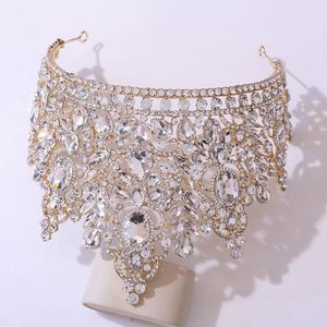 มงกุฏเพชรทรงสูงประดับด้วยโลหะสีเงินมงกุฎประดับสำหรับงานแต่งงานงานวันเกิดนางงามจักรวาลสำหรับเจ้าสาว - Product Image 5