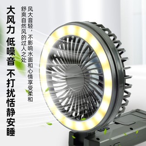 Handheld Camping <b>Lamp</b> With Fan Led Light Usb <b>Charging</b> Portable Outdoor Lighting For Tent Use - Product Image 2