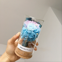 Roses naturelles préservées dans un dôme en verre, roses éternelles, cadeau pour la fête des mères, la Saint-Valentin