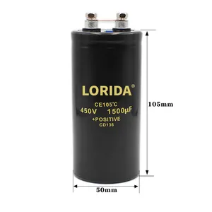 LORIDA工厂价格1500UF 450V 50*105 samwha铝双电阻电容电解电容器