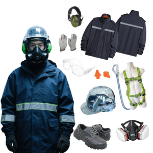 ชุดป้องกันส่วนบุคคล (<span class=keywords><strong>PPE</strong></span>) แบบสั่งทำสำหรับงานก่อสร้าง พร้อมแว่นตานิรภัย สายรัดนิรภัย และหมวกนิรภัย จาก CGLX Wholesale - Product Image 5