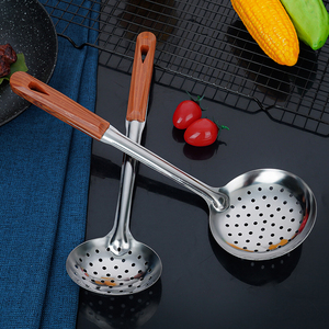 GEMEI nuovo prodotto spatola scolapasta cucchiaio mestolo grano di legno in acciaio inox utensili da cucina per la <span class=keywords><strong>casa</strong></span> <span class=keywords><strong>e</strong></span> la cucina utensile - Product Image 3