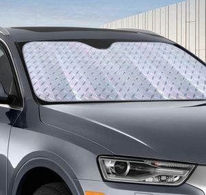 Pare-soleil de pare-brise pliable en nylon à impression holographique, écologique, pour vitre avant de voiture, SUV, camion, bloqueur de chaleur, visière pour garder le véhicule au frais - Product Image 2