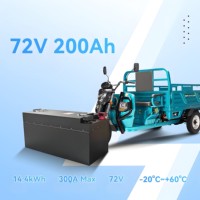 Batteria al Litio Elettrica a Tre Ruote 60V 64V 72V 100Ah 200Ah LiFePO4 a Ciclo Profondo per Golf Cart, Tricicli e Rimorchi