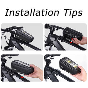 WILD for Man Sac de guidon avant pour vélo, étui pour téléphone portable de 6,8 pouces, sac de vélo - Product Image 3