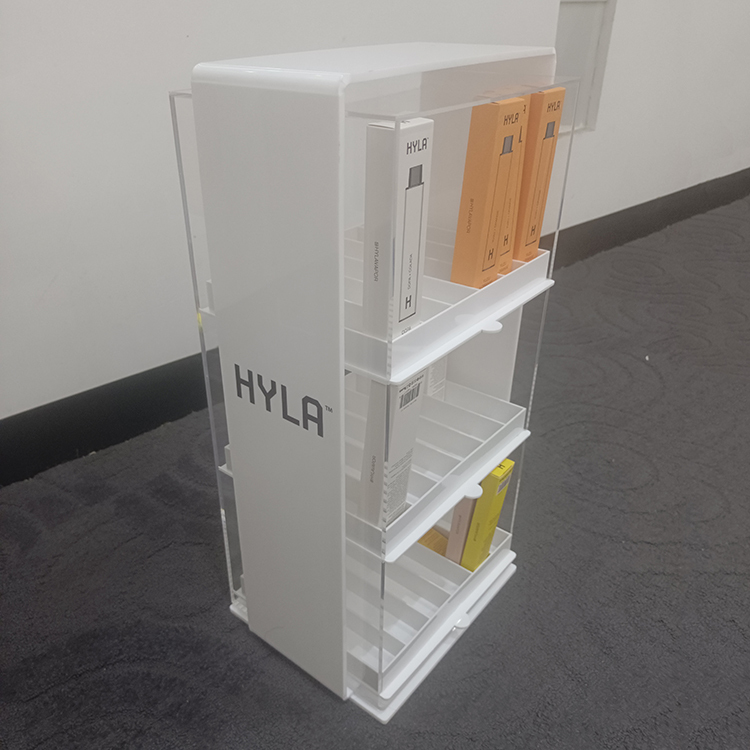 Hot Selling Customized Modern Countertop Eyeshadow Stick Display Stand Acrylic Makeup Display Rack Easy Assembly Carton for — view 5