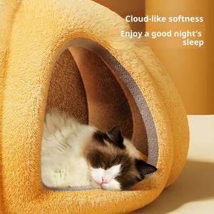 Casa para gatos cerrada para todas las estaciones, cama para gatos para gatitos, gatos, perros pequeños, invierno, cálido, descanso interior diario, días fríos, uso acogedor, suministros para mascotas - Product Image 4