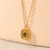 Nouveau Collier Pendentif Zircon Scintillant Irrégulier 2026, Chaîne Trombone, Bijou Anti-ternissement en Acier Inoxydable