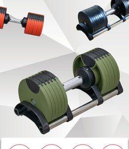 Ensembles d'haltères réglables 20kg 30kg Options multi-poids Haltères lestés avec poignée en nylon antidérapante - Product Image 3