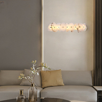 Applique murale moderne et minimaliste en albâtre, design créatif en marbre naturel, éclairage LED pour salon, couloir et chevet