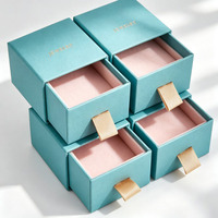 Boîte à bijoux en papier coulissante biodégradable personnalisée recyclable, boîte cadeau pour parfum, collier, bague, boucles d'oreilles, bracelet
