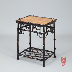 <b>Bamboo</b> Coffee <b>Table</b> Square Rattan Top Handmade Asian Style Living Room Furniture - Product Image 1