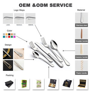 <span class=keywords><strong>Juego</strong></span> <span class=keywords><strong>de</strong></span> Cubertería <span class=keywords><strong>de</strong></span> Acero Inoxidable <span class=keywords><strong>de</strong></span> 5 Piezas con Logotipo Personalizado al por Mayor para Hotel <span class=keywords><strong>y</strong></span> Restaurante - Product Image 2