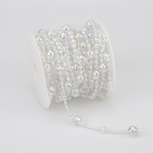 <span class=keywords><strong>Guirnalda</strong></span> de cuentas de cristal de alambre iridiscente ABS, de plástico transparente, LK20191023-21, para decoración de bodas, eventos y fiestas - Product Image 4