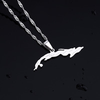 Collier unisexe minimaliste et élégant avec pendentif nom de ville, chaîne maille cubaine ondulée, plaqué électrolytique de haute qualité, pour le marché international