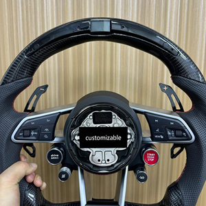 Volante de Cuero y Fibra de Carbono al por Mayor con Levas de Cambio Magnéticas para <span class=keywords><strong>VW</strong></span> Golf MK6 MK7 MK8 GTI R Polo Tiguan Touareg - Product Image 4