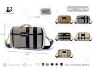 Borsa a Tracolla Rigida da Donna con Motivo a Quadri in Poliestere per Uso Quotidiano in Tutte le Stagioni - Product Image 1