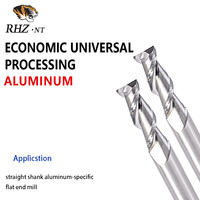 Série X 2 cannelures 10MM carbure droit 75mm fraise à bout plat spécifique à l'aluminium économique universel CNC traitement personnalisé