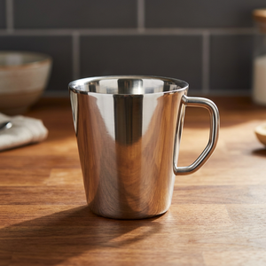 Taza de Café de Acero Inoxidable, Forma Recta, Diseño Minimalista, Aislamiento Térmico de 6-12 Horas, Ecológica, Regalo Empresarial con Asa - Product Image 3