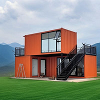 Maison préfabriquée moderne en conteneur, villa modulaire, structure en acier, mini-maison pour habitation, bureau, hébergement temporaire