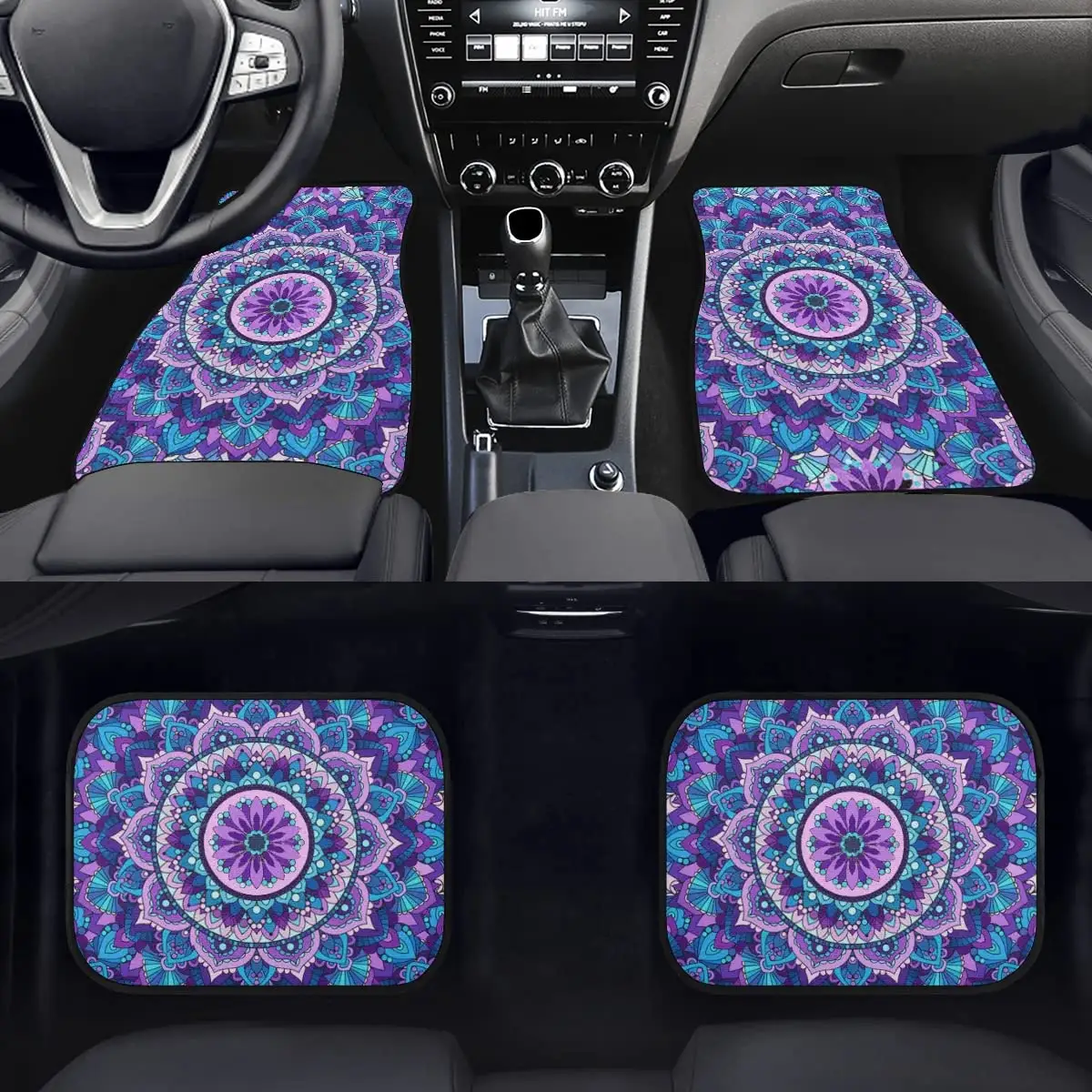 Tùy chỉnh xe thảm sàn Mat Polyester TPR trở lại 4 cái Anime xe chân Mat cho Mercedes Benz