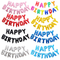 Offre Spéciale – Ensemble de Ballons en Aluminium « Joyeux Anniversaire » de 16 Pouces avec Bannière pour Décorations de Fête d'Anniversaire