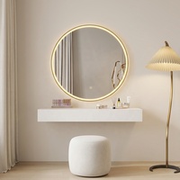 Meuble-lavabo mural moderne avec panneau flottant, style coiffeuse, pour maison, appartement, hôtel, chambre à coucher