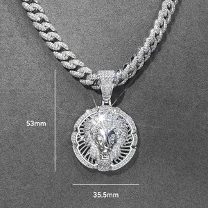 VANFI на заказ мужские ювелирные изделия в стиле хип-хоп 925 стерлингового серебра латунь кулон лед Циркон Муассанит бриллиантовый камень подарок