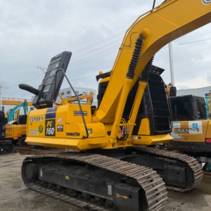 Excavatrice sur chenilles Komatsu PC160 d'occasion, 16,5 tonnes, avec force de déchiquetage et profondeur de creusement de 5,61 m, à vendre pour l'exportation, terrain souple - Product Image 1