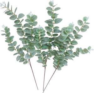 Ramas de Hojas de Eucalipto Artificiales en Oferta, Tallos de Hojas de Plástico para Decoración de Bodas, Hogar y Fotografía - Product Image 1