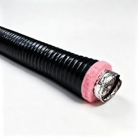 Conduits flexibles isolés en laine de verre pour CVC, avec âme intérieure en feuille d'aluminium et gaine extérieure composite en PVC, vente en gros d'usine, personnalisables