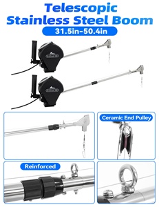 Downrigger Automático Eléctrico Billfish 180 con Brazo Telescópico de Acero Inoxidable y Base Universal de Liberación Rápida para Pesca de Arrastre Profunda - Product Image 5