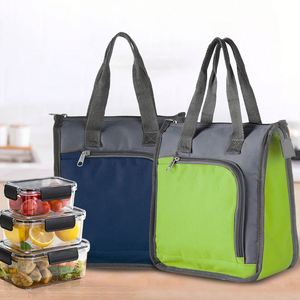 Large Outdoor Insulated Lunch Tote Bag with Zipper Leakproof Cooler Bag <b>for</b> Work Picnic Travel Food Storage - Product Image 2